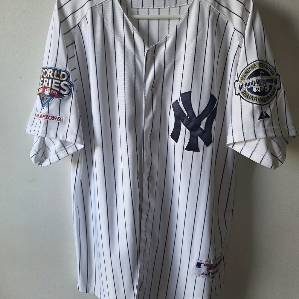 Derek Jeter New York Yankees Majestic Authentic World Series Jersey Size 50 XL L